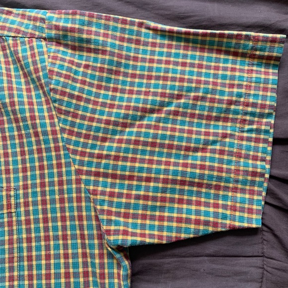 AZZARO Designer Men’s Shirt, Green color check, cotton material, M- size, - Picture 7 of 10